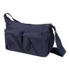 Bolso bandolera para portátil Calli de 33 cm de GRS, de nailon reciclado Azul marino