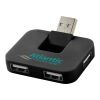 Hub USB de 4 puertos Gaia Estándar | negro | sin montaje de publicidad | no disponible | no disponible