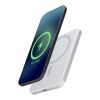 Batería externa magnética Avis de 5000 mAh fabricada con aluminio reciclado RCS Plata