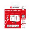 Adaptador universal SKROSS® MUV AC65PD con cable USB-C blanco