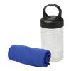 Toalla refrescante "Remy" en recipiente de PET Estándar | Azul real | sin montaje de publicidad | no disponible | no disponible | no disponible