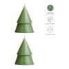 Originalhome Set de 2 velas árbol de Navidad - M Verde mezcla | sin montaje de publicidad