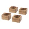 Portapañuelos de madera de acacia de Napora Madera
