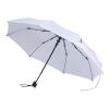 Paraguas Agnes de 53 cm, plegable y con apertura automática, fabricado en RPET blanco