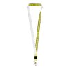 Lanyard de 1 metro en sublimación "Isla" Amarillo-Negro intenso-Blanco | Sublimación | frontal | 1000 mm x 20 mm