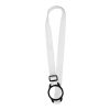 Cordón de sublimación Lior RPET con pulsera de silicona blanco