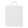 Bolsa de papel de 80-90&nbsp;g/m2 con asas planas - 32 x 17 x 39&nbsp;cm "Kraft" Blanco | sin montaje de publicidad | no disponible | no disponible