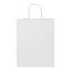 Bolsa de papel de 80-90&nbsp;g/m2 con asas retorcidas - 25 x 15 x 32&nbsp;cm "Kraft" Blanco | sin montaje de publicidad | no disponible | no disponible