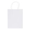 Bolsa de papel Kraft de 120 g/m² con asas trenzadas - 18 x 9 x 23 cm blanco