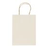 Bolsa de papel reciclado de uso agrícola, 150 g/m², con asas trenzadas - 18 x 9 x 23 cm Blanco marfil