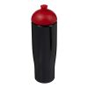 Bidón deportivo con Tapa Dome de 700 ml H2O Tempo® Negro intenso-Rojo | sin montaje de publicidad | no disponible | no disponible