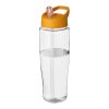 Bidón deportivo con tapa con boquilla de 700 ml H2O Tempo® Blanco-Naranja | sin montaje de publicidad | no disponible | no disponible