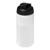 Bidón deportivo con Tapa Flip de 500 ml Baseline™ Plus Blanco-Negro | sin montaje de publicidad | no disponible | no disponible