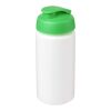 Bidón deportivo con Tapa Flip de 500 ml con asa Baseline™ Plus Blanco-Verde | sin montaje de publicidad | no disponible | no disponible
