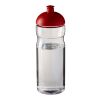 Bidón deportivo con tapa Dome de 650&nbsp;ml "H2O Eco" Blanco-Rojo | sin montaje de publicidad | no disponible | no disponible