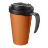 Americano Grande taza 350 ml con tapa antigoteo Naranja-Negro intenso | sin montaje de publicidad | no disponible | no disponible