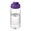 Bidón deportivo con tapa Flip de 600 ml "H2O Active® Octave Tritan™" Transparente-Morado | sin montaje de publicidad | no disponible | no disponible