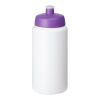 Bidón deportivo con tapa de 500 ml con asa "Baseline® Plus" Transparente-Morado | sin montaje de publicidad | no disponible | no disponible