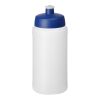 Bidón deportivo con tapa de 500 ml "Baseline® Plus" Blanco-Azul | sin montaje de publicidad | no disponible | no disponible