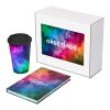 Set de regalo Keswick: cuaderno Novella Brontë y vaso Americano blanco