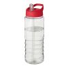 Bidón deportivo con tapa con boquilla de 750 ml "H2O Treble" Transparente-Rojo | sin montaje de publicidad | no disponible | no disponible