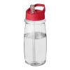 Bidón deportivo con tapa con boquilla de 600 ml "H2O Pulse" Blanco-Rojo | sin montaje de publicidad | no disponible | no disponible
