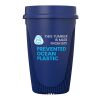 Vaso de 350&nbsp;ml con tapa de 360° "Alto POP" Azul