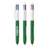 BIC® 4 Colours Wood Style Blanco-verde | Impresión De Pantalla 1 color | Cuerpo-a la derecha del clip&nbsp; | 30.00 mm x 43.00 mm