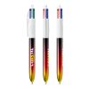 BIC® 4 Colours® Flags Collection + lanyard Blanco-Negro-Rojo-Negro / rojo / amarillo(3) | sin montaje de publicidad | no disponible | no disponible