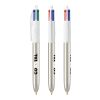 BIC® 4 Colours Shine bolígrafo Blanco-plata metalizado | no disponible