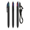 BIC® 4 Colours® ECO + lanyard Negro intenso