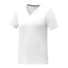 Camiseta de manga corta y cuello en V para mujer "Somoto" Blanco | M