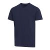 Camiseta orgánica unisex de 200 g/m² con certificado OCS de manga corta y cuello de pico "Balfour" Azul marino | XXS