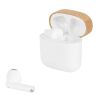 COBAIN. Auriculares inalámbricos con 5h de autonomía en ABS reciclado (100% rABS) y bambú Blanco | sin montaje de publicidad