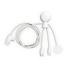 Cable múltiple Xoopar Mr. Bio Long para Apple/Samsung Watch de 1 metro Blanco
