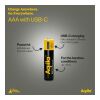 Baterías recargables Aqiila USB-C AAA de 600 mAh, paquete de 4 Negro | sin montaje de publicidad | no disponible | no disponible