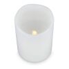 Juego de 3 velas de cera LED Koselys (funcionan con pilas) Crema | sin montaje de publicidad | no disponible | no disponible