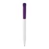 Bolígrafo S45 opaco Blanco-Violeta transparente | Tampografía 1 color | on the clip | 25 mm x 6 mm | no disponible