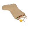 Medias de Navidad estilo yute con costuras decorativas 45cm Natural | sin montaje de publicidad | no disponible | no disponible