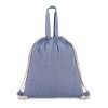 Bolsa de cordón algodón reciclado 38x42cm Azul / Blanco | sin montaje de publicidad | no disponible | no disponible | no disponible