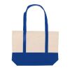 Bolsa de playa lona de algodón OEKO-TEX® 280g/m² 42x10x30cm Azul / Blanco | sin montaje de publicidad | no disponible | no disponible | no disponible