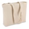Bolsa Tote de algodón con cremallera OEKO-TEX® 47 x 11 x 35 cm 320 g/m². Ecru