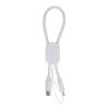 Cable USB-C tamaño llavero 60 W Blanco | sin montaje de publicidad | no disponible | no disponible