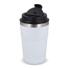 Termo de acero inoxidable reciclado para café para llevar, 400 ml. Blanco | sin montaje de publicidad | no disponible | no disponible