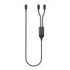 Cable de salida dual USB-C Terra 100W RCS negro-gris
