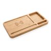 Organizador de escritorio y cargador 10W de bambú FSC® marron | sin montaje de publicidad | no disponible | no disponible