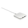 Cargador Inalámbrico 10W plástico reciclado RCS blanco | sin montaje de publicidad | no disponible | no disponible