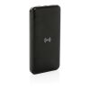 Powerbank inalámbrico de plástico reciclado estándar RCS negro | sin montaje de publicidad | no disponible | no disponible