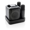Set karaoke de plástico reciclado Singvibe RCS con doble mic negro | sin montaje de publicidad | no disponible | no disponible