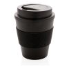 Taza de café reutilizable con tapa de rosca 350ml negro | sin montaje de publicidad | no disponible | no disponible